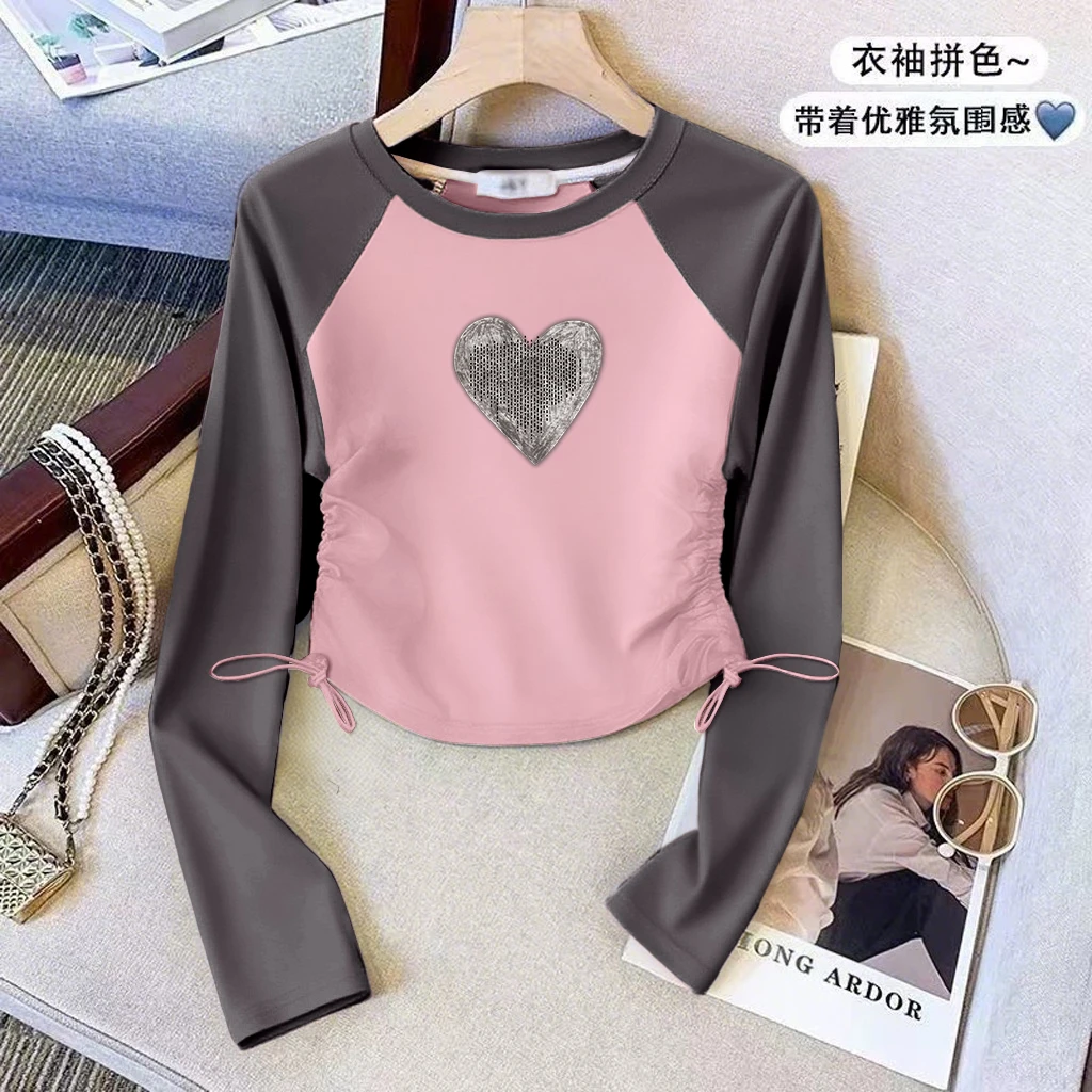 插肩袖女童长袖T恤2025春秋新款儿童洋气女孩上衣中大童打底衫ins