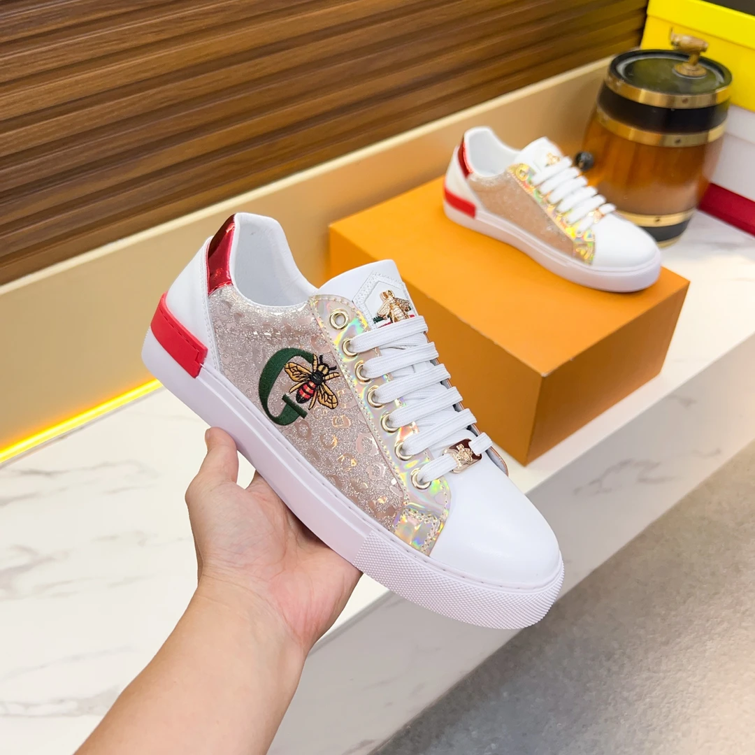 卡莱潮鞋夏季新款男士休闲板鞋时尚百搭系带休闲鞋爆款小蜜蜂男鞋