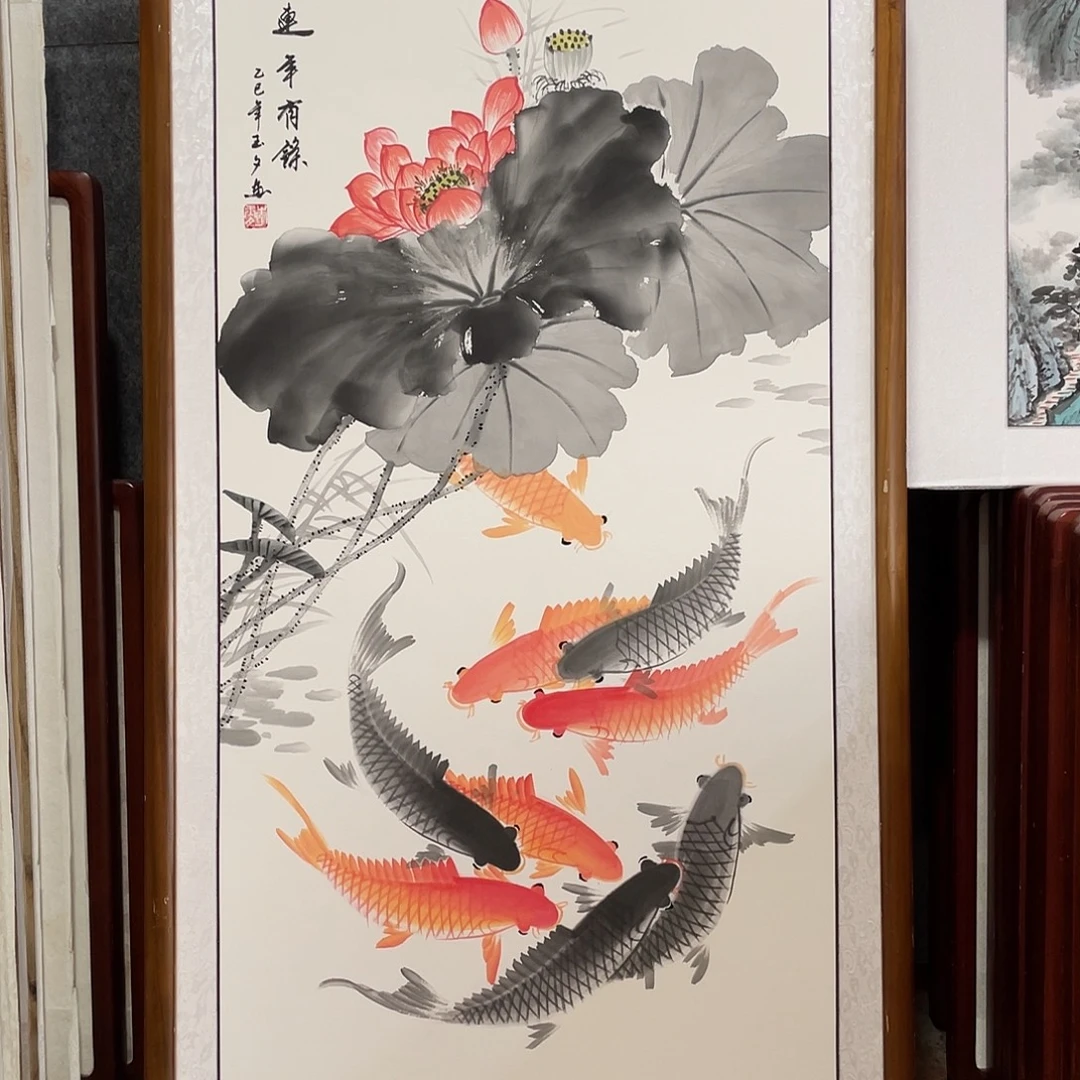 国画带框尺寸63*123厘米