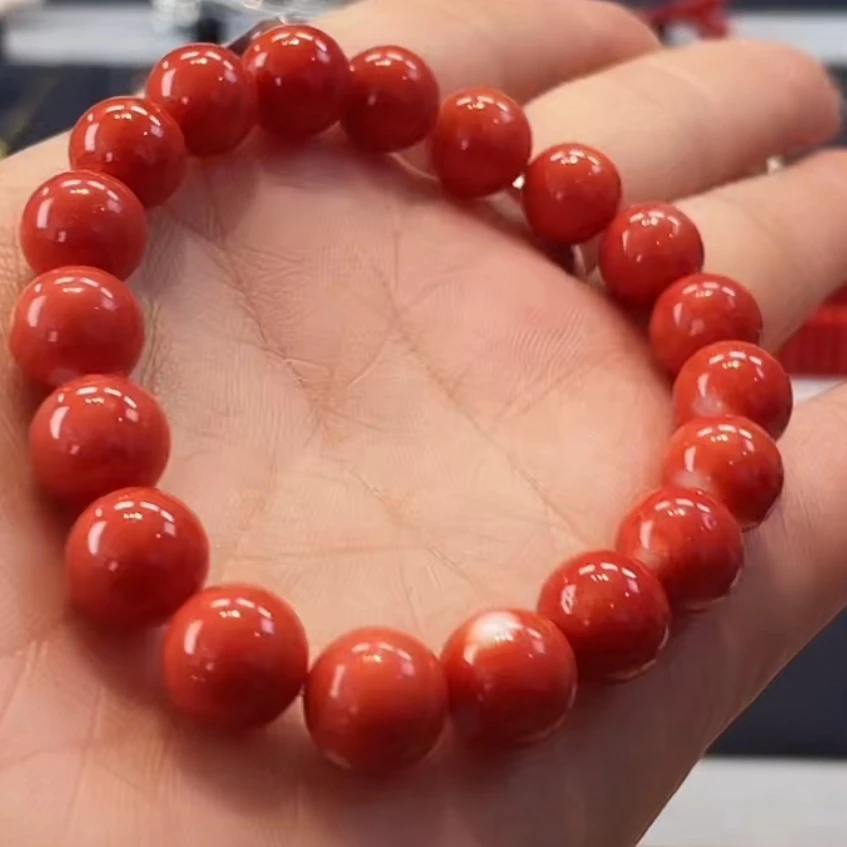 天然宝石红珊瑚手串