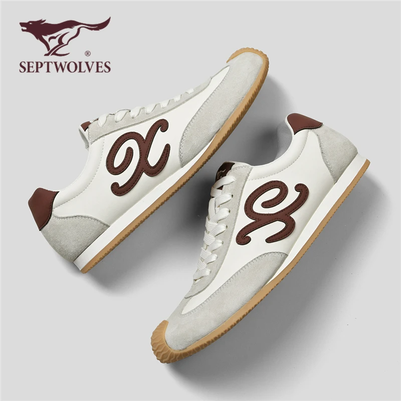 七匹狼阿甘男鞋爆款2025新款秋季潮流百搭男士德训鞋休闲运动板鞋