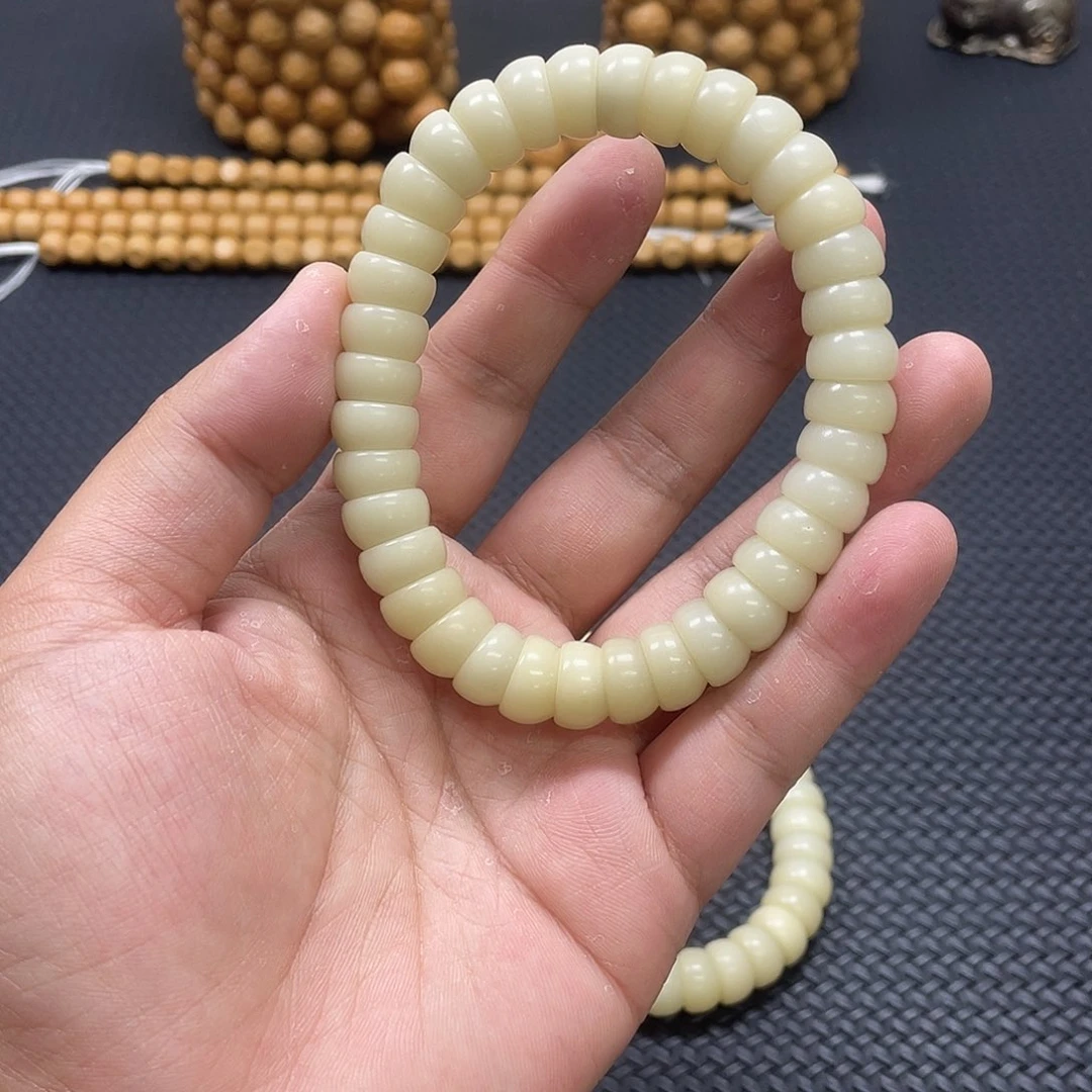 白玉菩提手串碗肠白玉9999999999