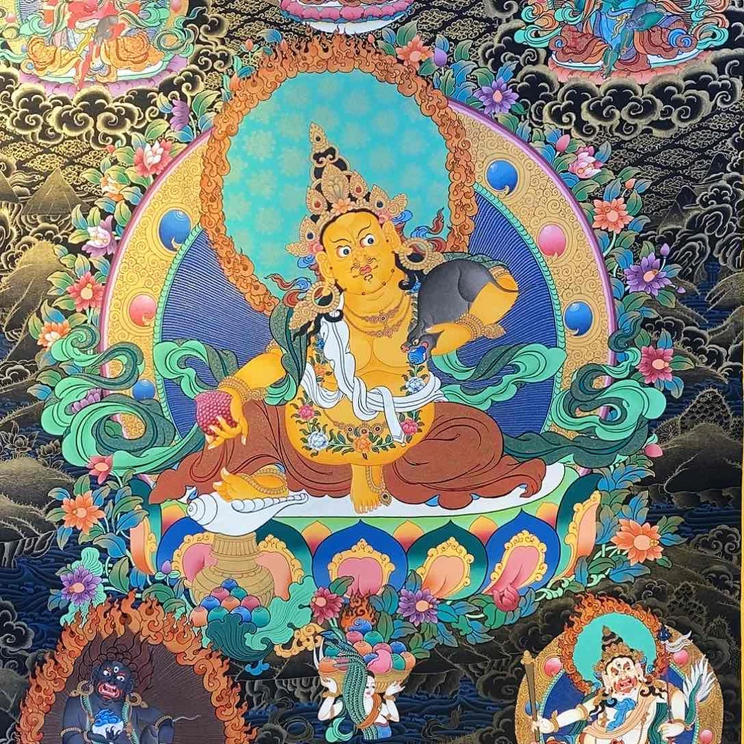 装裱画阳**陶尼泊尔手绘唐卡画芯
