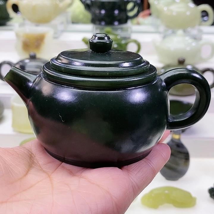 未镶嵌和田玉挂件茶壶170m l