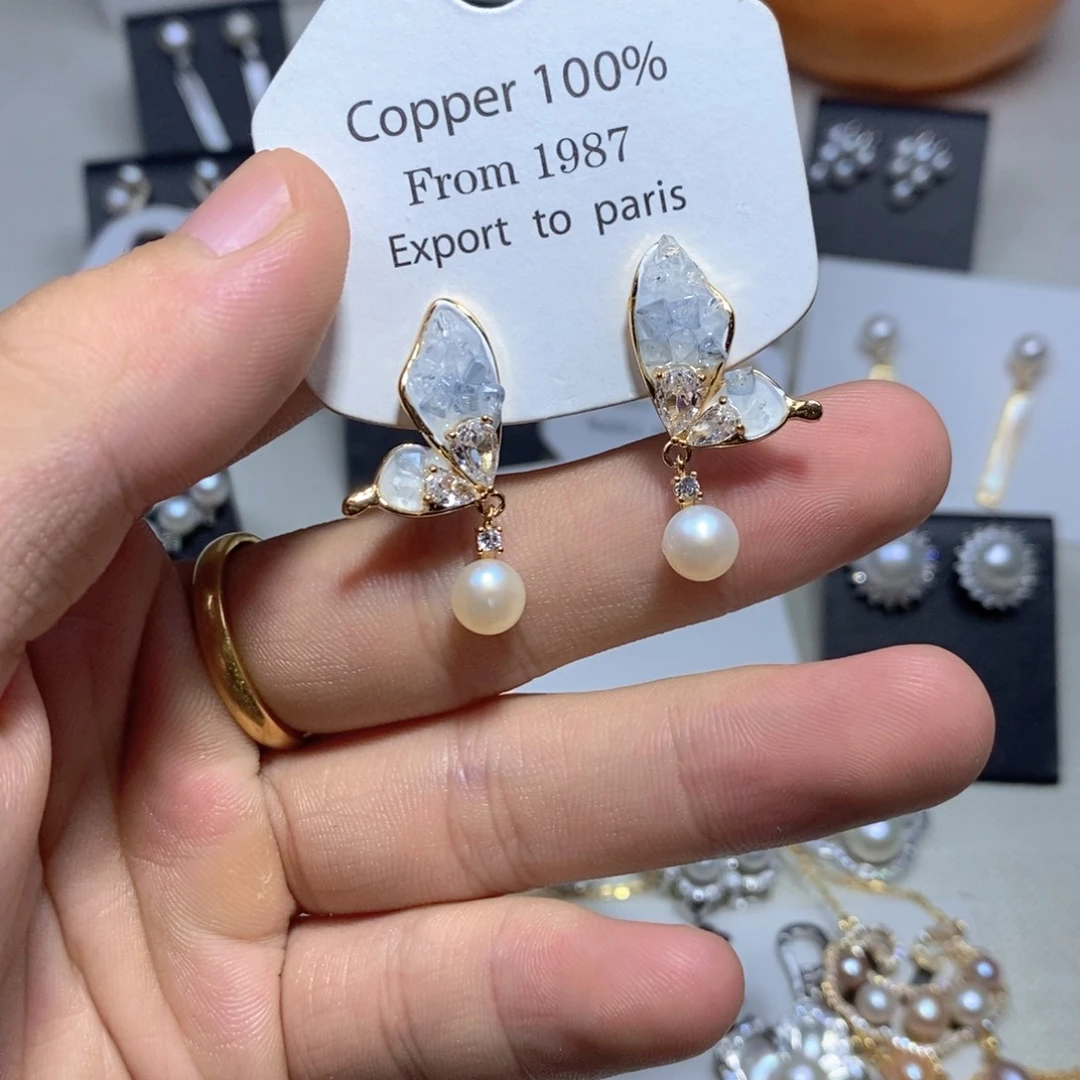 未镶嵌淡水珍珠耳饰