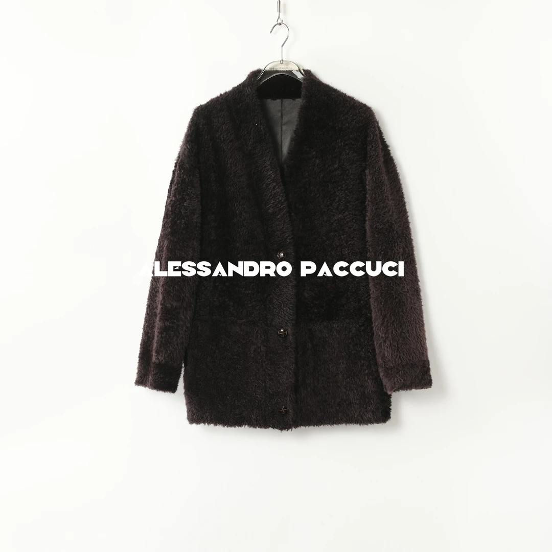 AP洛哥44067CM-1【黑标系列】进口拉贡原毛泰迪风格时尚外套24冬