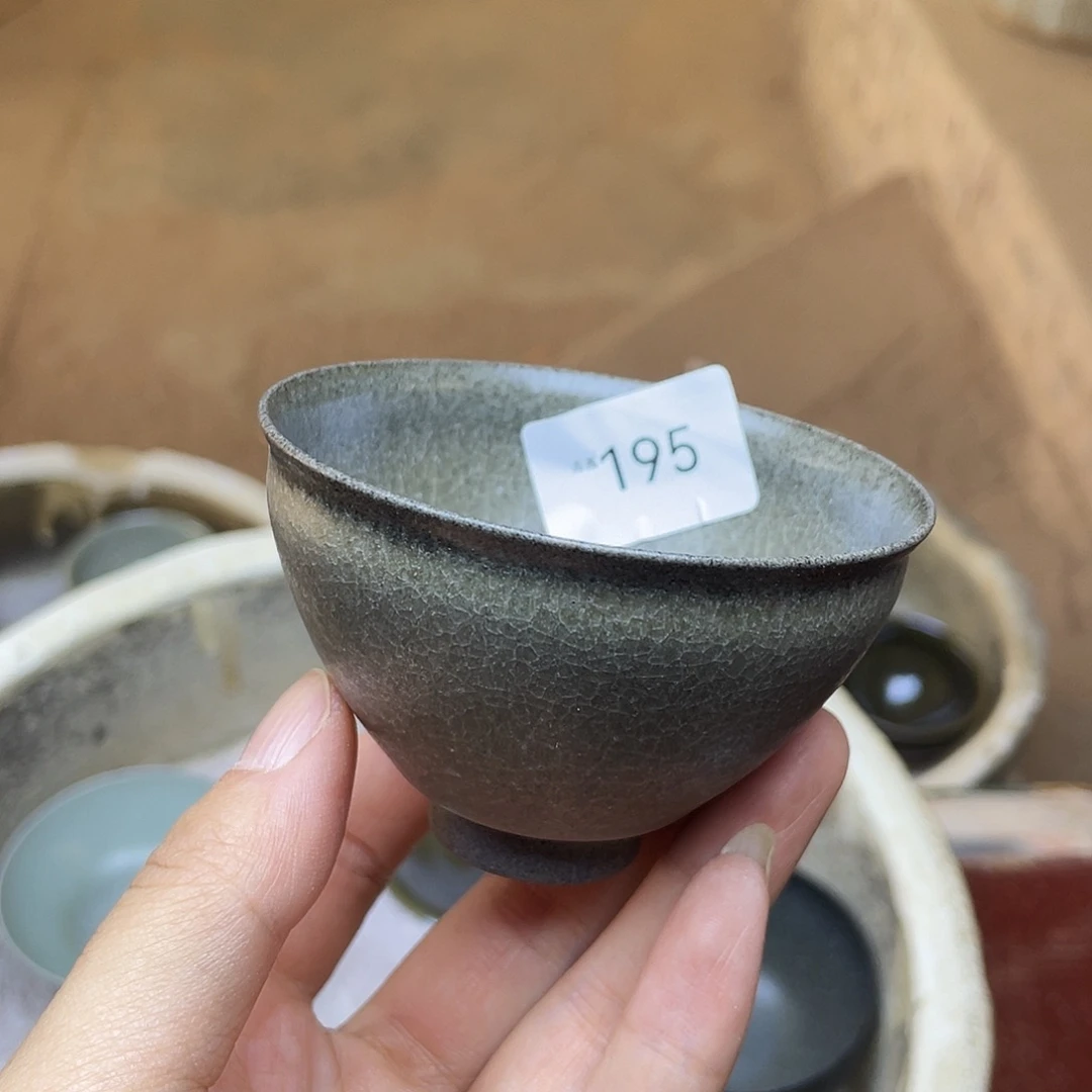 茶盏195 福临号建盏柴烧薄胎微瑕