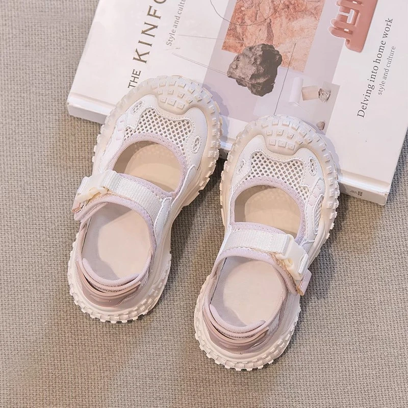 ABC 女童凉鞋框子凉鞋2025夏季新款儿童运动鞋女孩包头凉鞋沙滩鞋