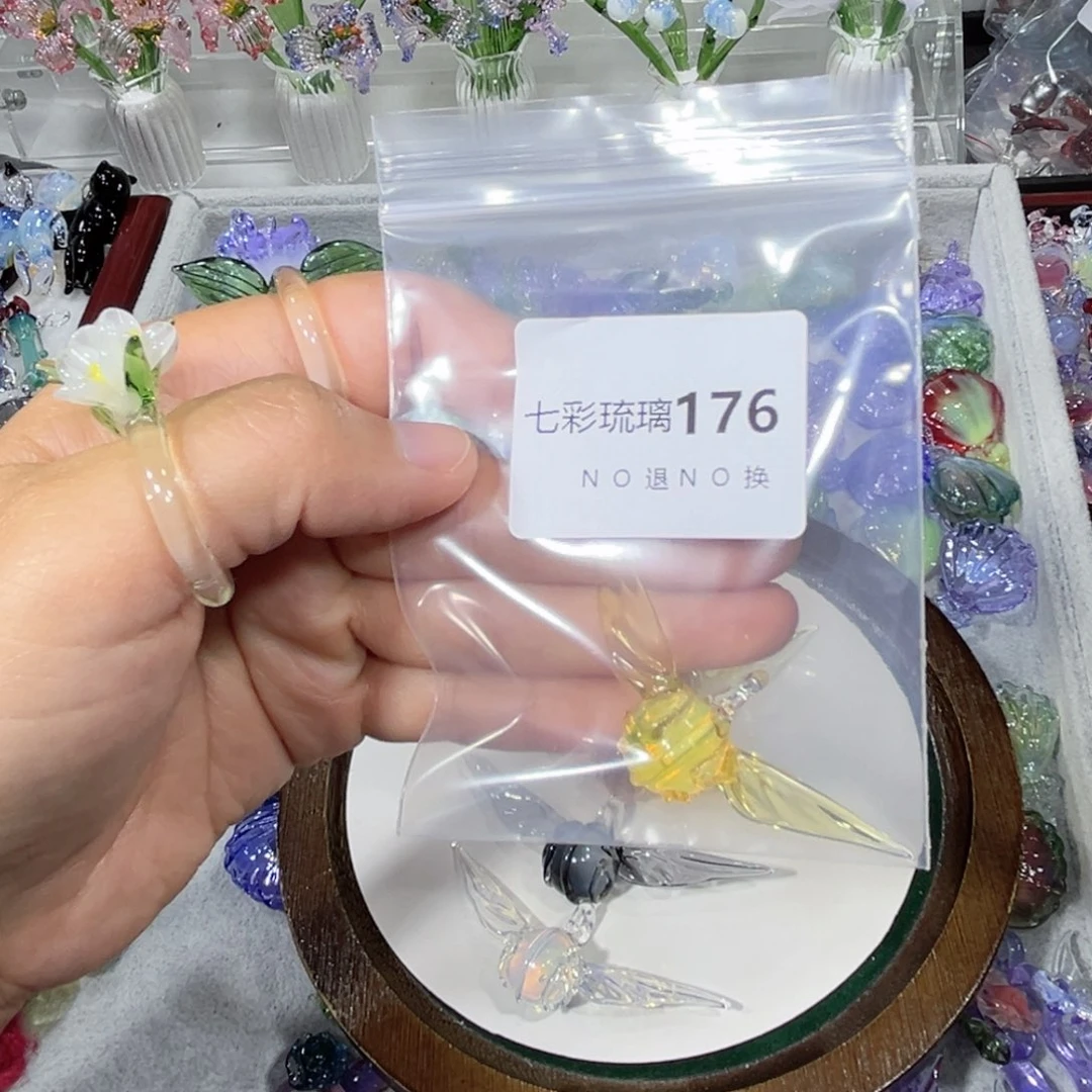 琉璃吊坠(不含链)176金色飞贼