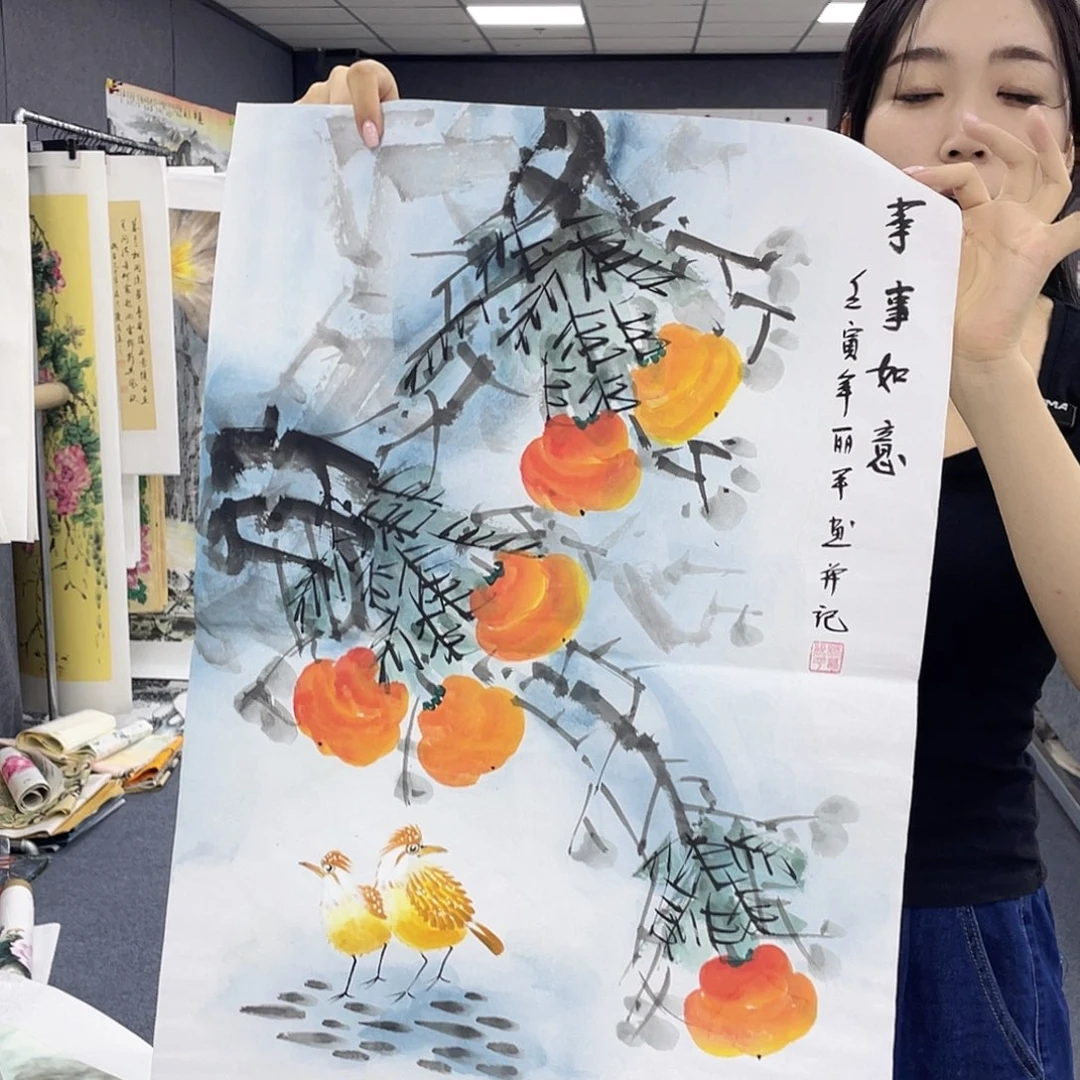 国画作品小姐姐放漏…