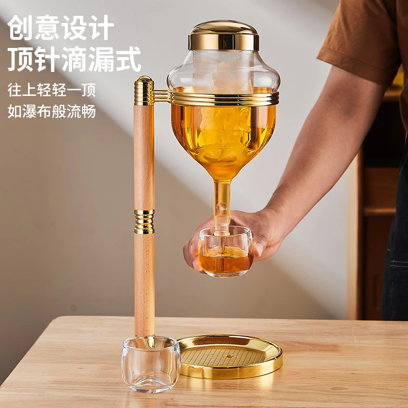 日料店同款清酒酒具冰酒壶冷酒器顶针滴漏式温酒壶龙头红酒醒酒器