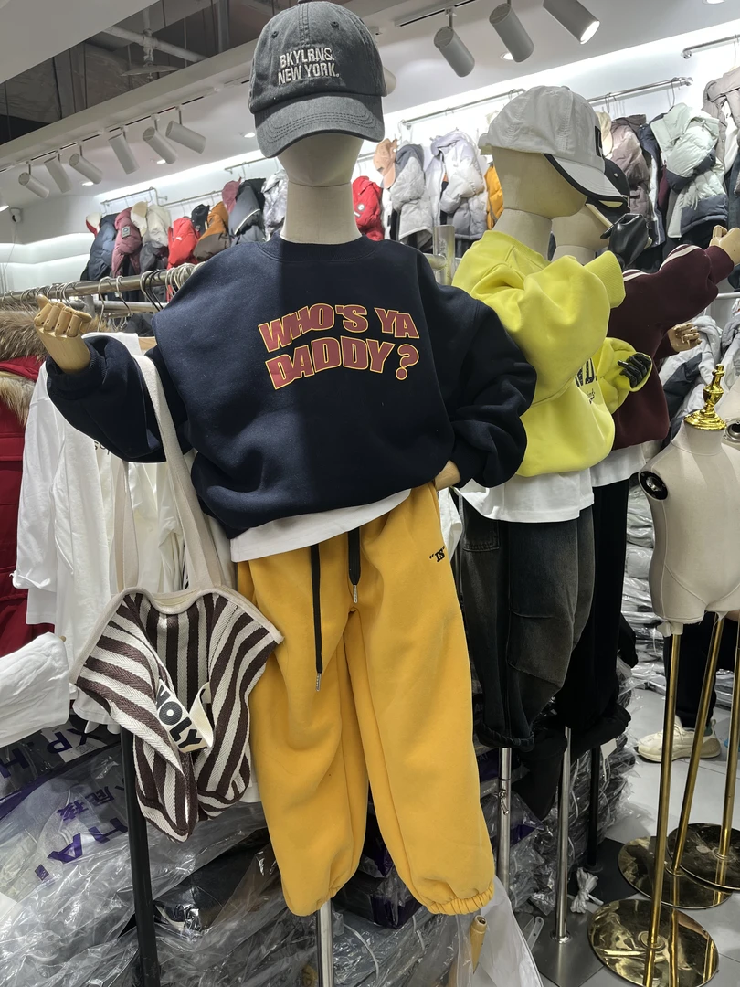 2024新款中大童韩版休闲年款一体绒卫衣61159