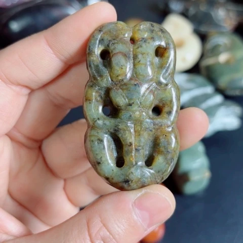 紫金钵盂菩提把件
