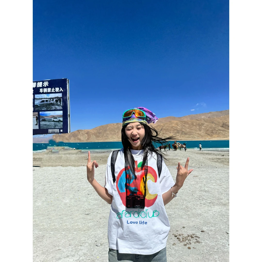 夏季国潮纯棉短袖t恤卡通番茄印花学院风宽松圆领半袖上衣女