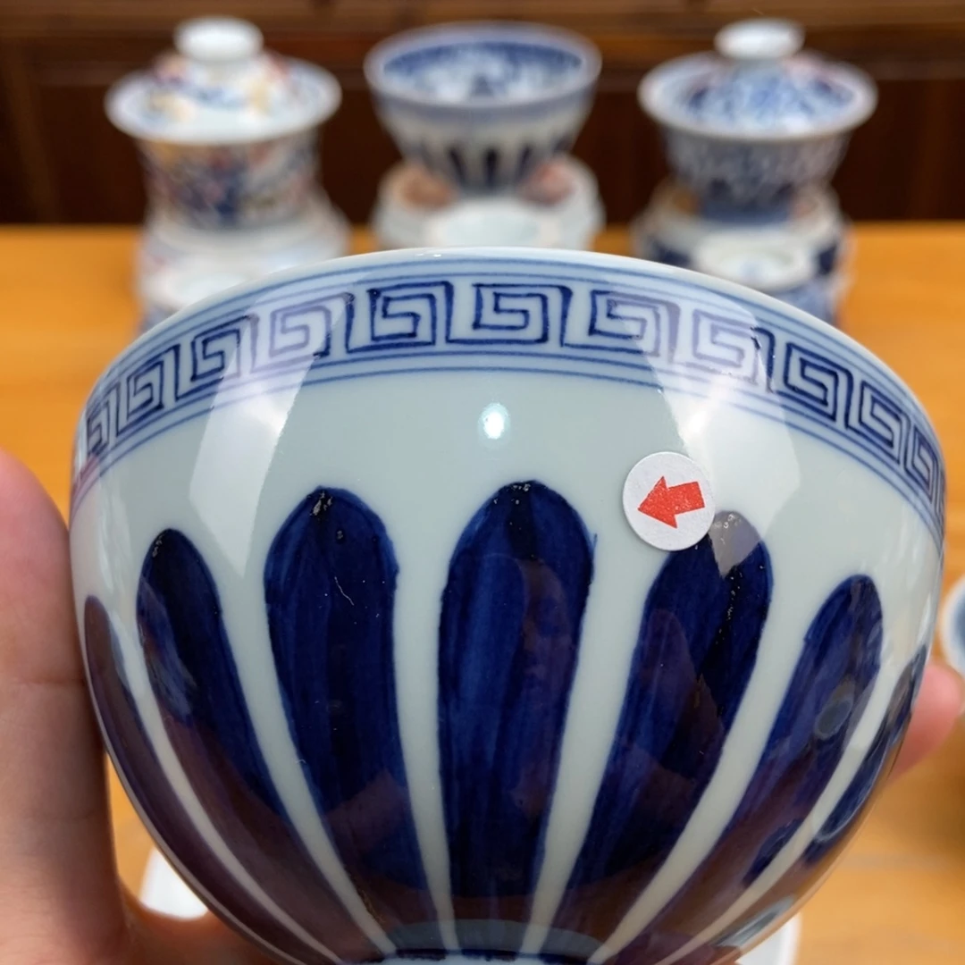 手绘现代茶具非古董X***8
