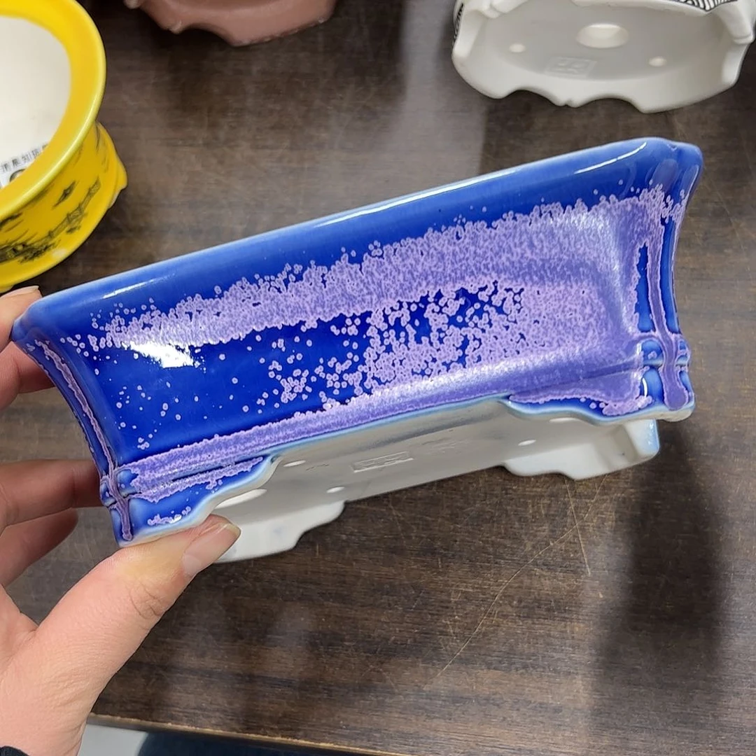 紫砂花盆155号微瑕18/15/6cm满天星