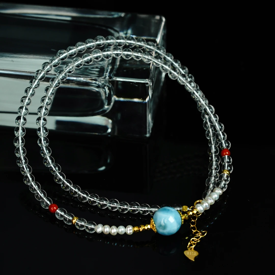 【小北严选】白水晶DIY项链22-AK20X304【多样性发一件】约4mm