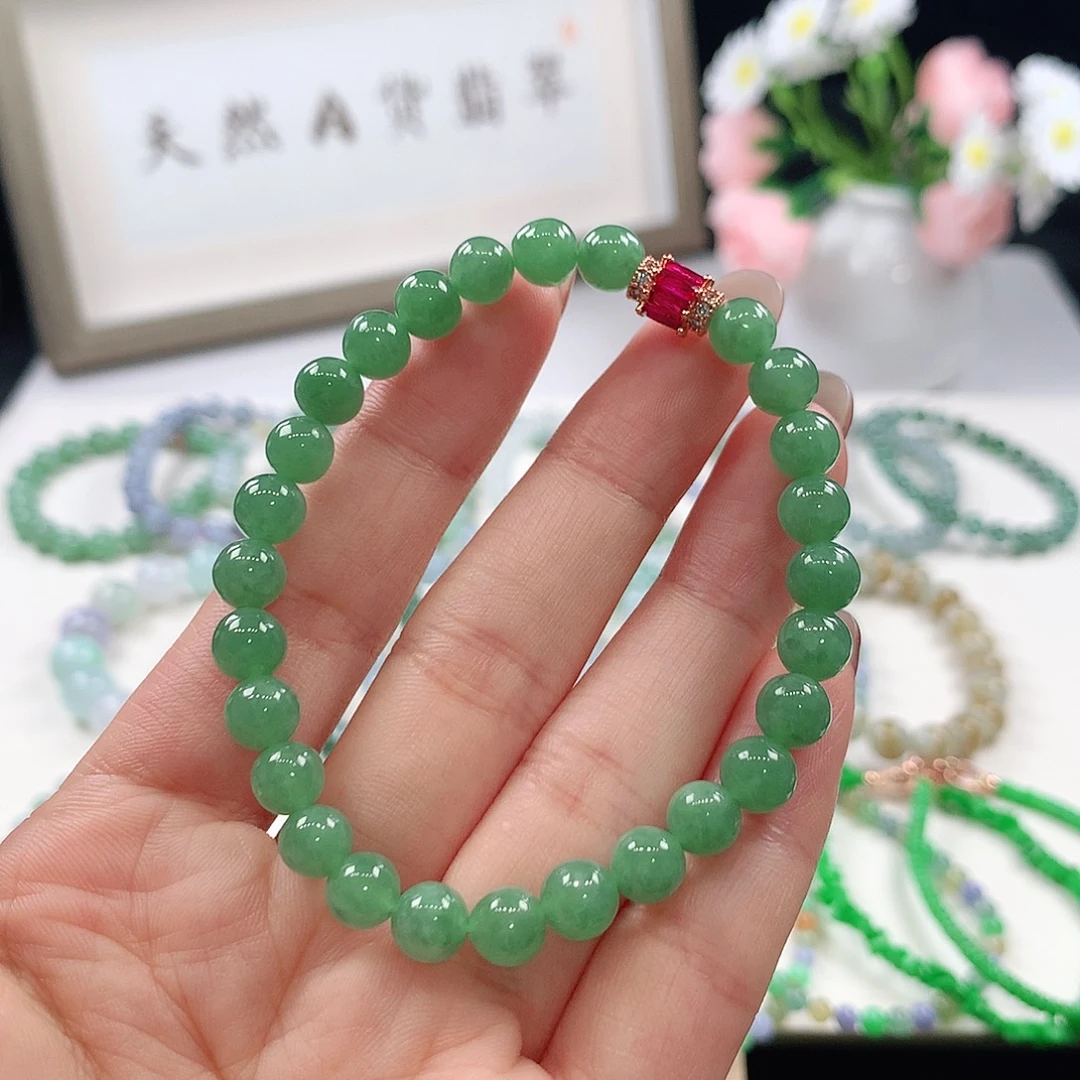 翡翠未镶嵌手链手链6.8mm