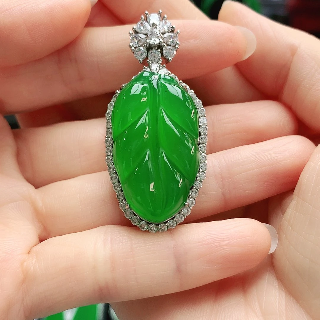 玛瑙/玉髓吊坠银S925镶嵌