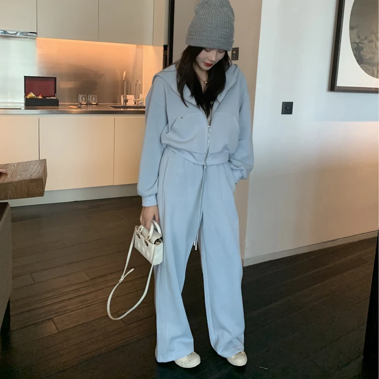 liyunzhen李允珍8020卫衣+卫裤套装女2025春季休闲百搭运动二件套