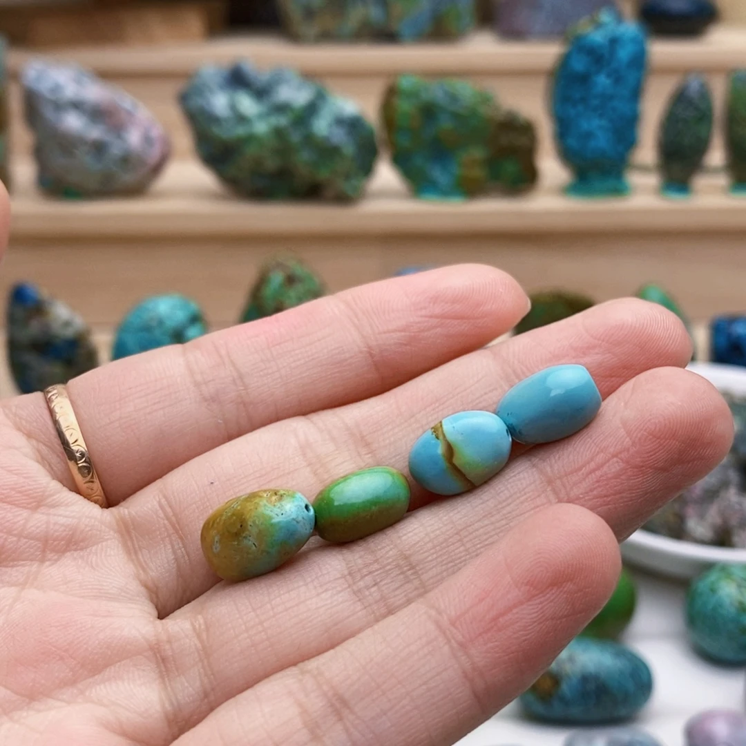 定制绿松石未镶嵌高瓷糖豆