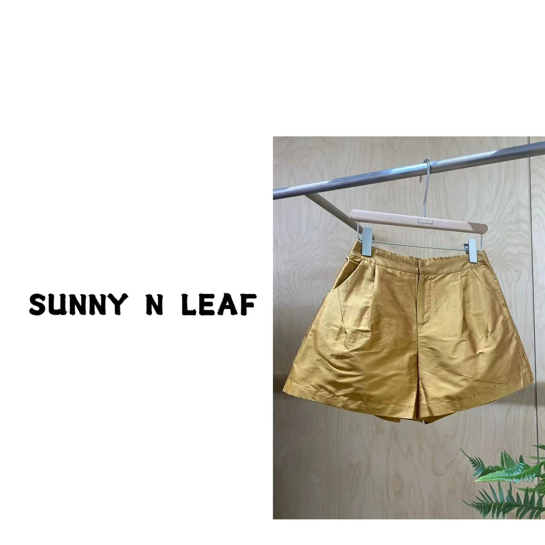 SUNNY N LEAF  夏季双宫丝松紧腰头短裤 ZBKAL1418