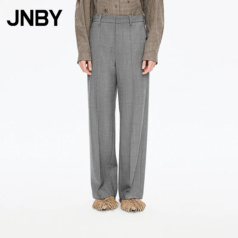 【商场同款】JNBY/江南布衣25冬新品休闲裤宽松直筒裤5P0E15110