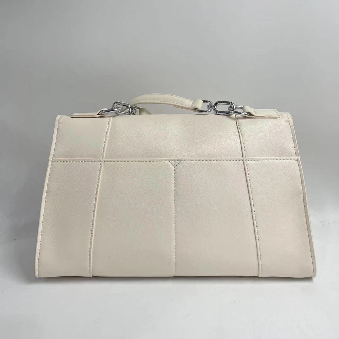 LQ-WITH-QUEEN真皮女包梯形手提白色10983