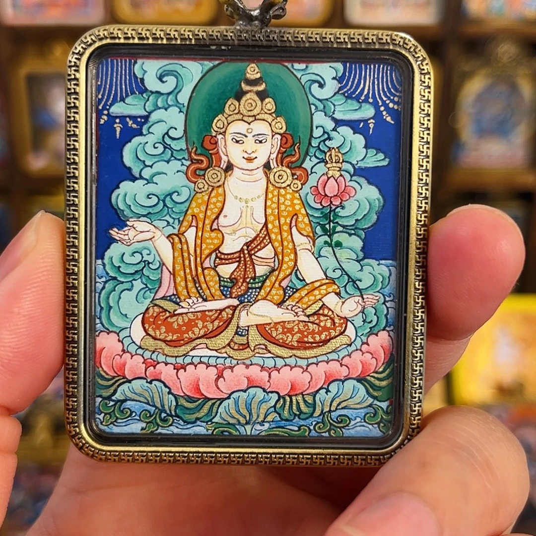 吊坠青海热贡手绘大势至