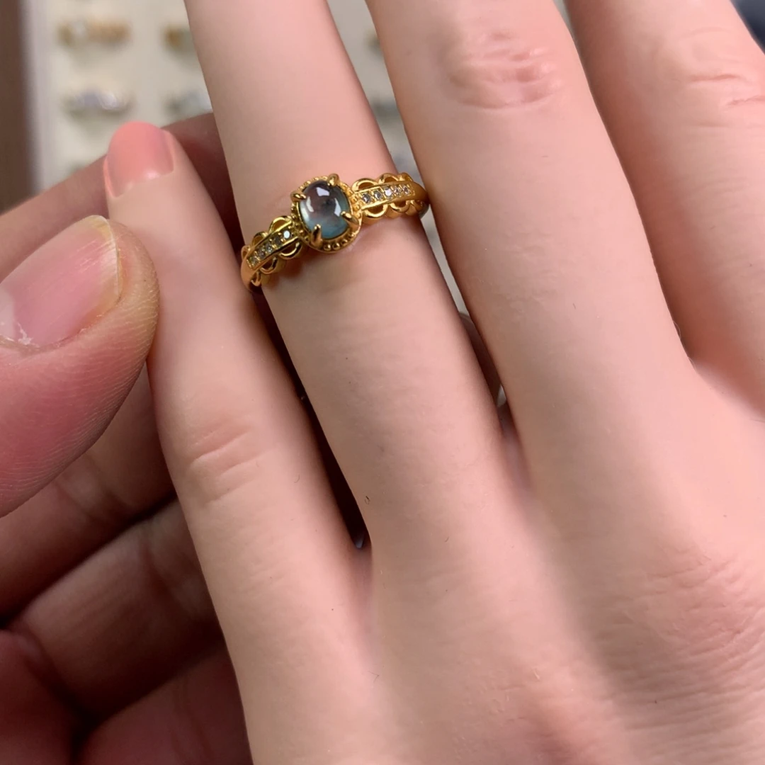 翡翠未镶嵌戒指971