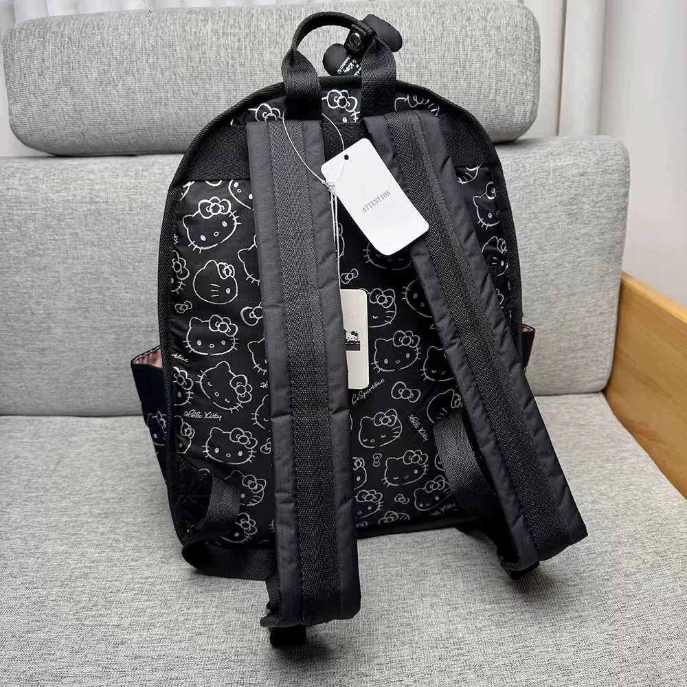 XB888 新款可爱蝴蝶结猫咪印花女双肩包凯蒂