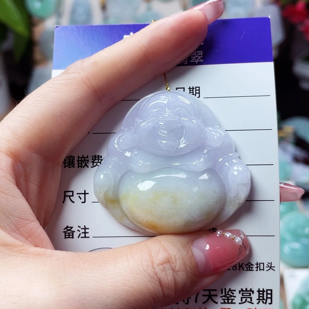 翡翠未镶嵌颈饰佛公32