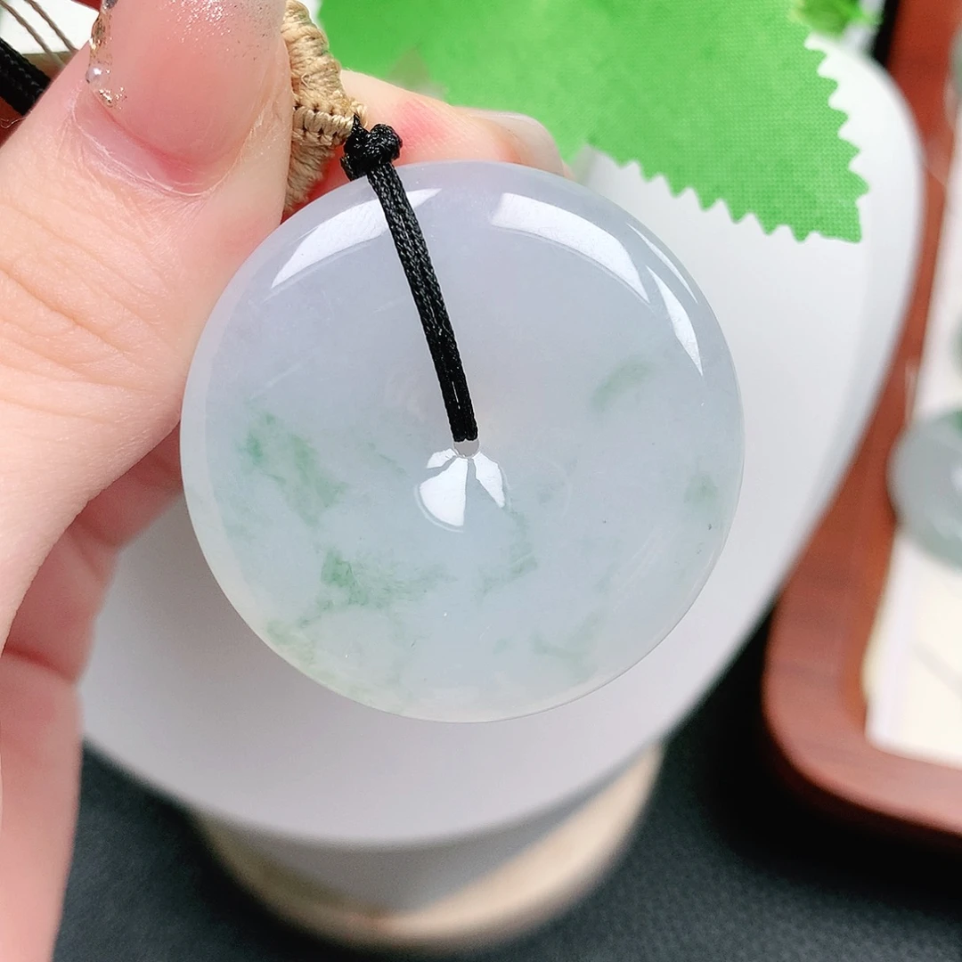 翡翠未镶嵌颈饰平安36.3-6.3