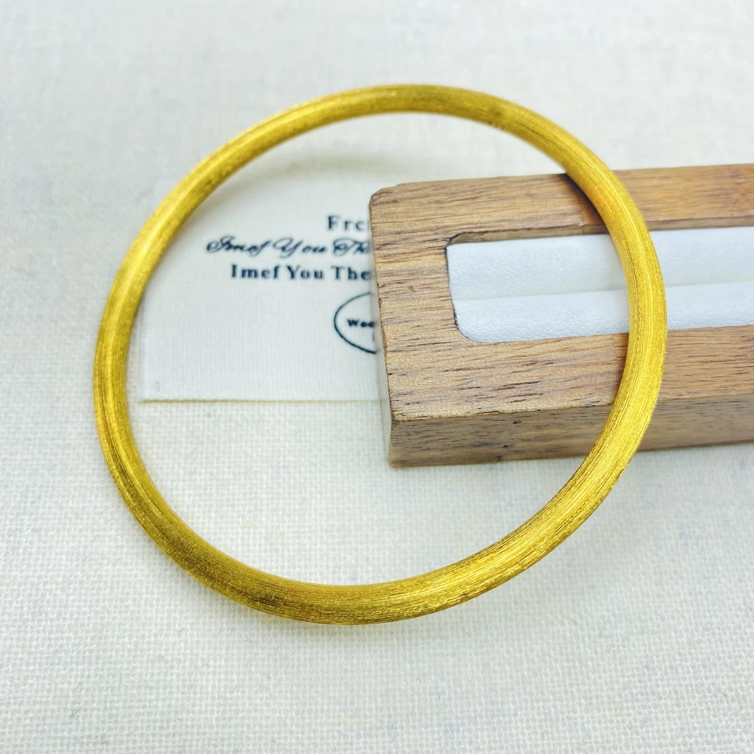 爆款K0172经典黄色拉丝素圈闭口手镯多样性发货47554