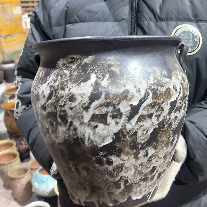 紫砂花盆高26口24—————