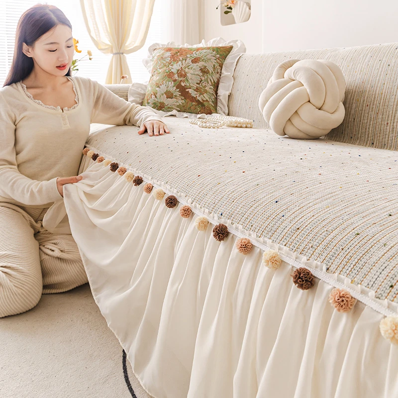 麦颜防猫抓沙发盖布2025新款四季通用仿棉麻沙发巾全包客厅沙发套