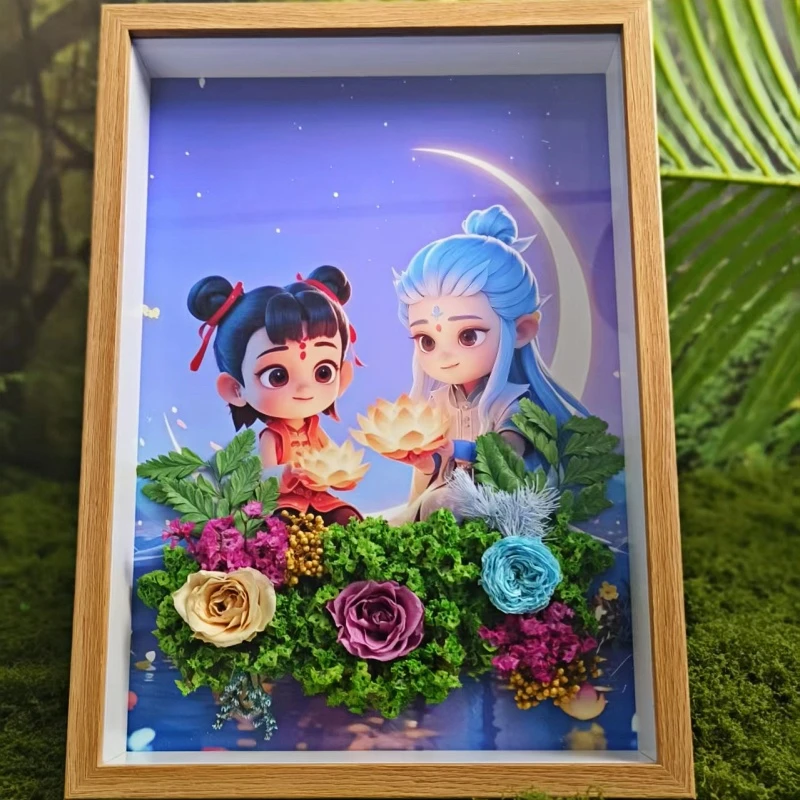 【哪吒系】永生花画框相框手工Diy成品家居装饰客厅背景墙艺术品