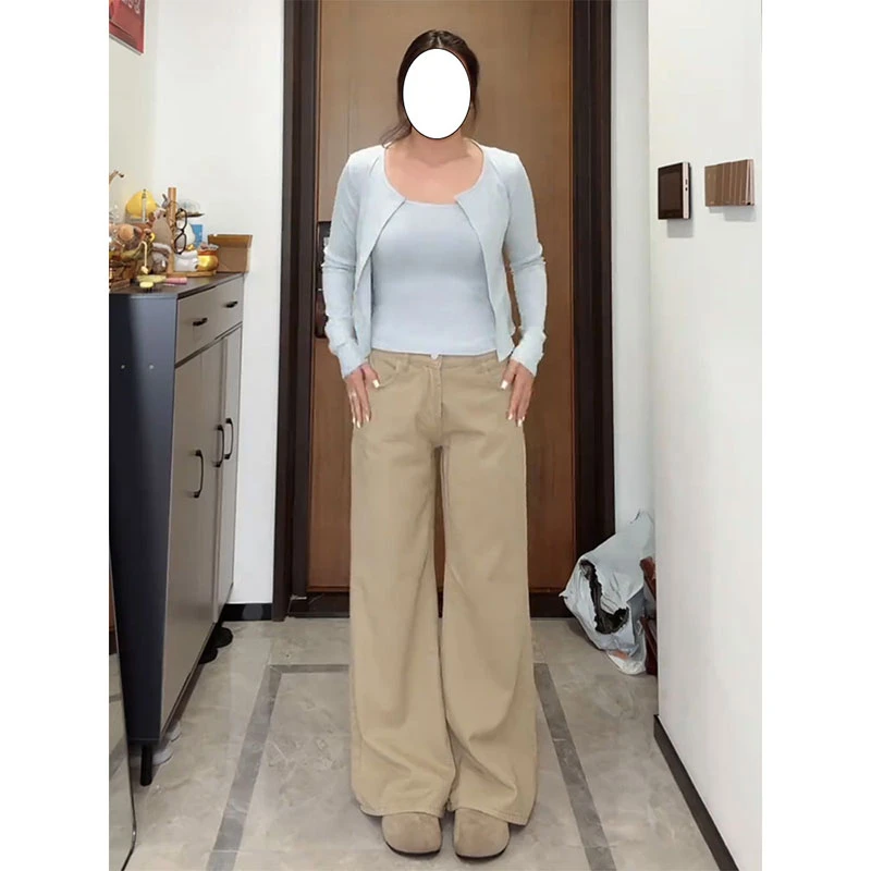 300斤大码女装复古微喇牛仔裤女秋季新款胖mm宽松显瘦阔腿喇叭裤