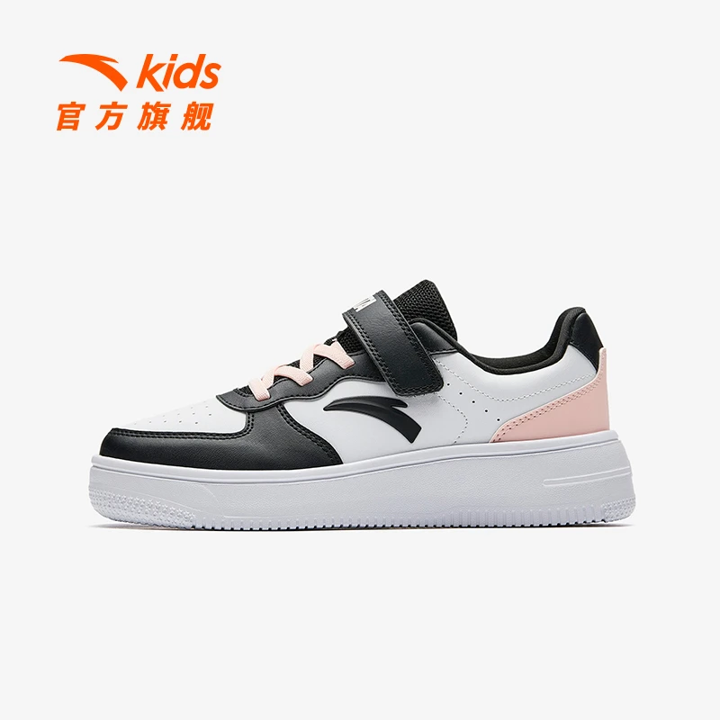安踏儿童女大童板鞋2025新款透气舒适防滑耐磨青少年时尚百搭板鞋