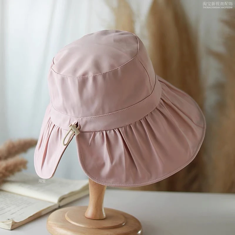 女款夏季大檐可折叠防晒遮阳渔夫帽休闲旅游适用