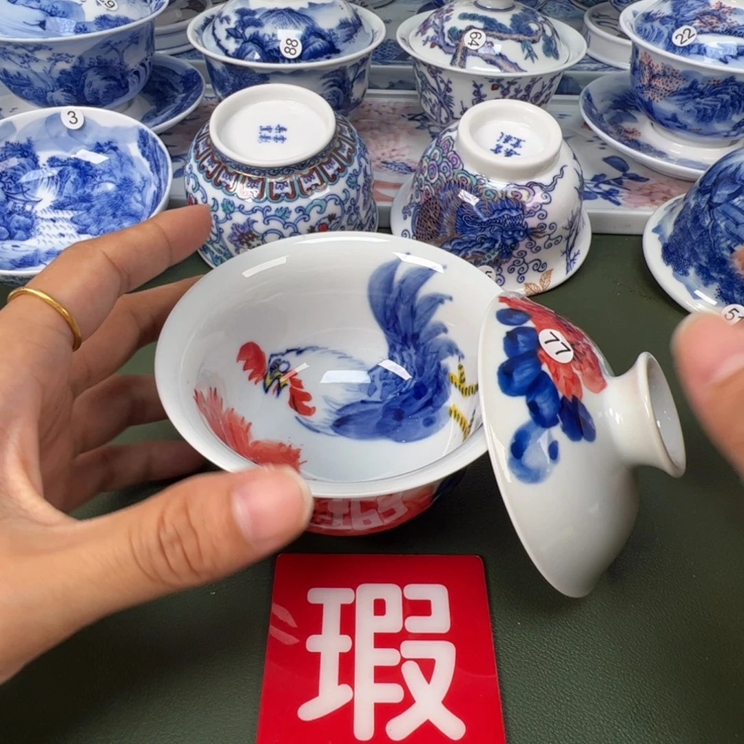 景德镇纯手工纯手绘茶具木木77