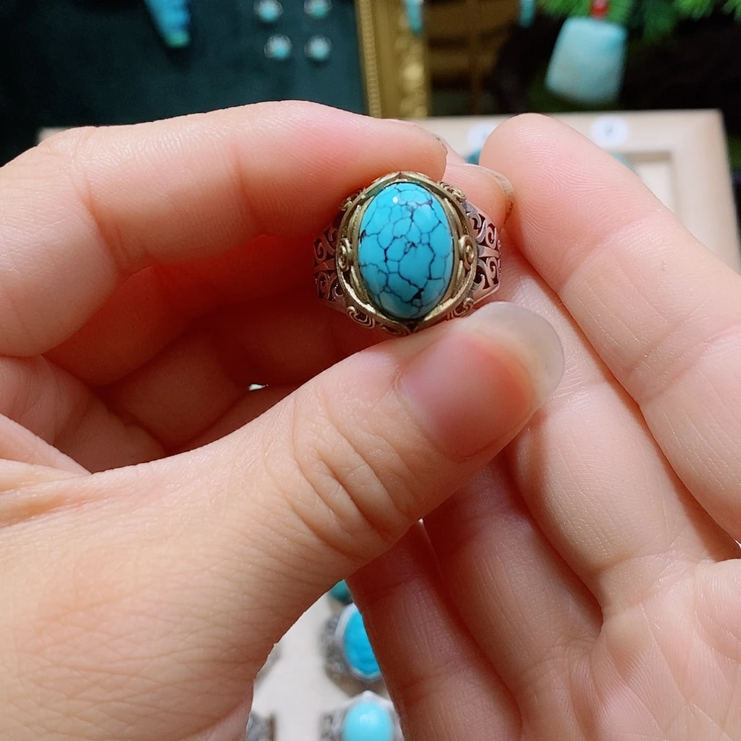 绿松石银S925镶嵌颈饰