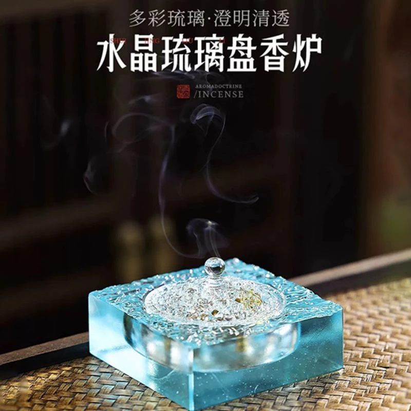 古法手工琉璃博山炉檀香盘香炉打香篆用品沉香炉熏香炉香篆炉