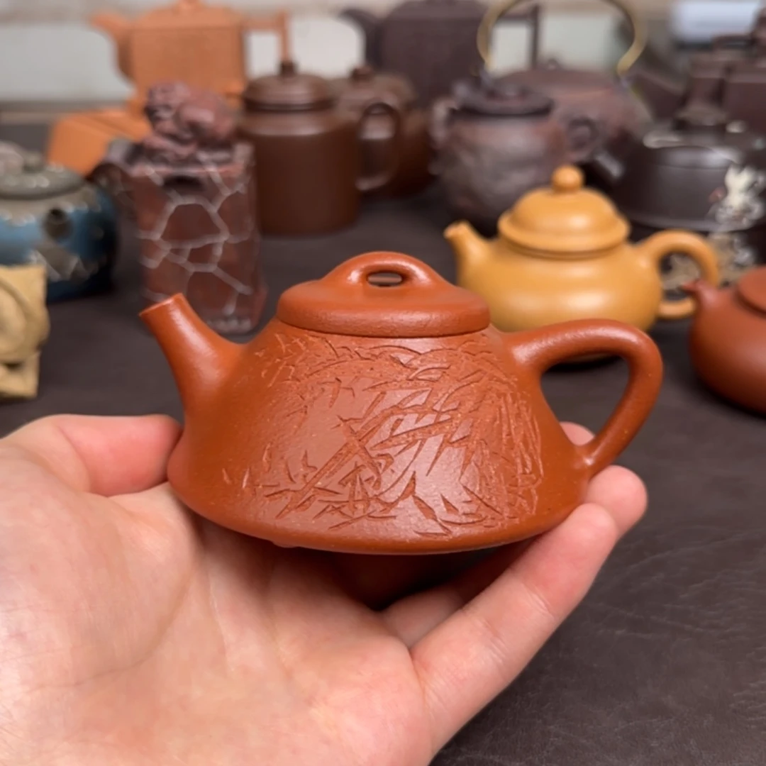 硒***叶茶壶紫砂全手工文瓢