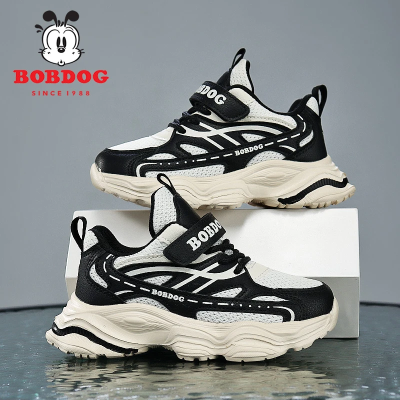 Bobdog/巴布豆童鞋春夏季网面男童女童休闲软底儿童运动鞋老爹鞋