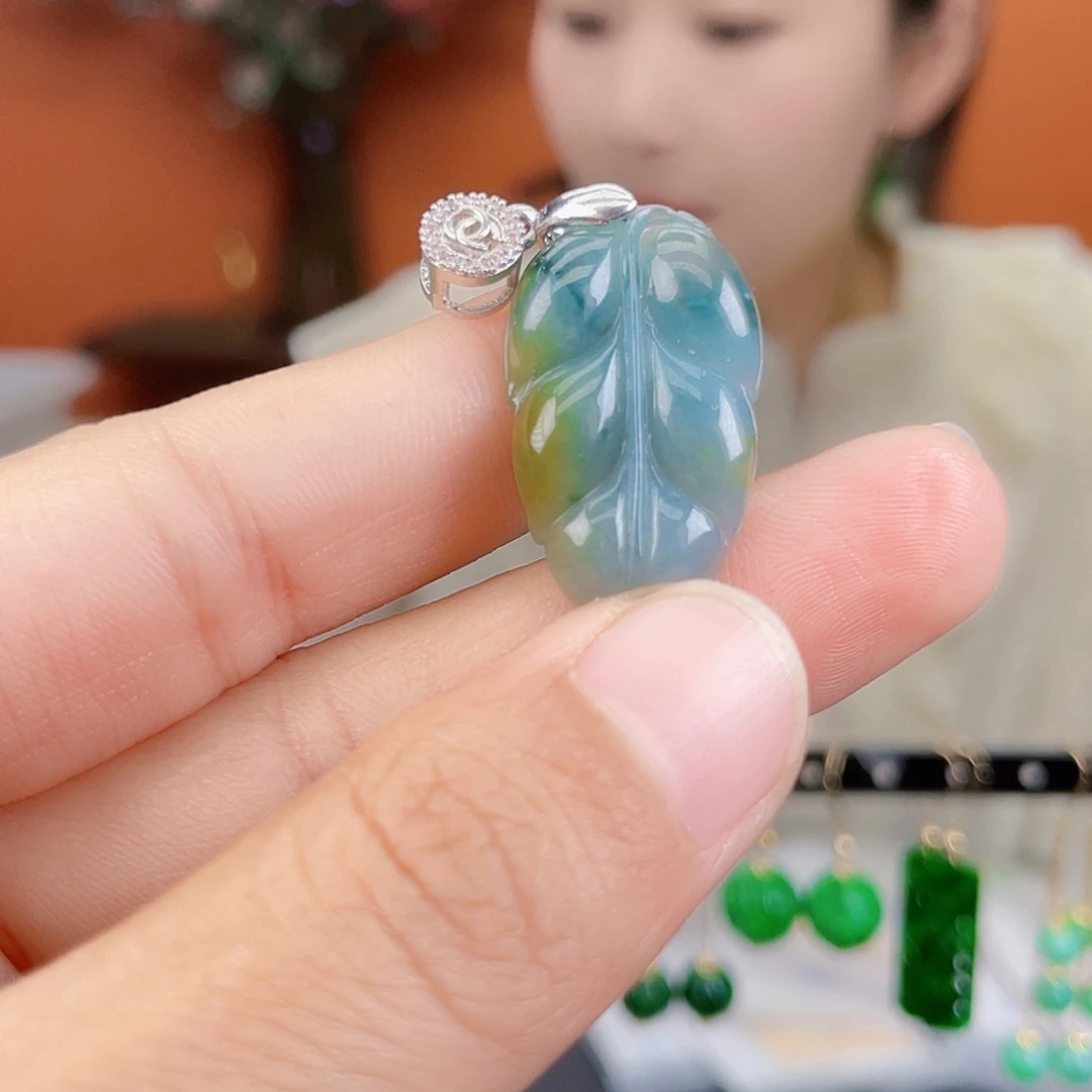 翡翠未镶嵌耳饰饰品