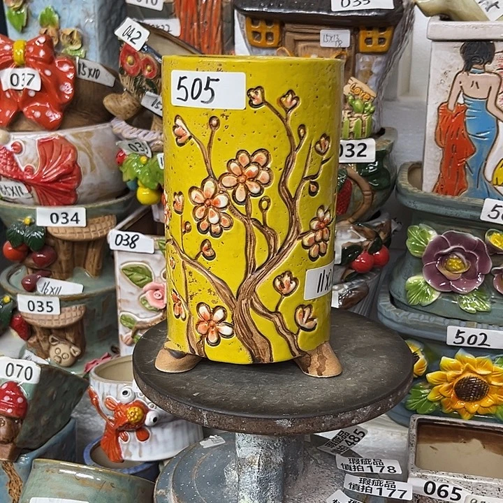 粗陶材质多肉花盆