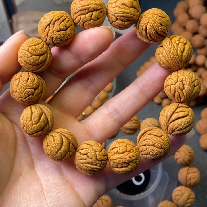 手串文玩核桃秦岭野生龙纹桃核19