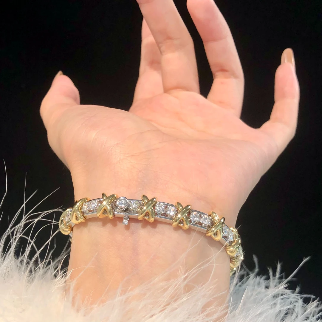 18K金钻石十六石手链 CZ (定制品质48小时鉴赏期)