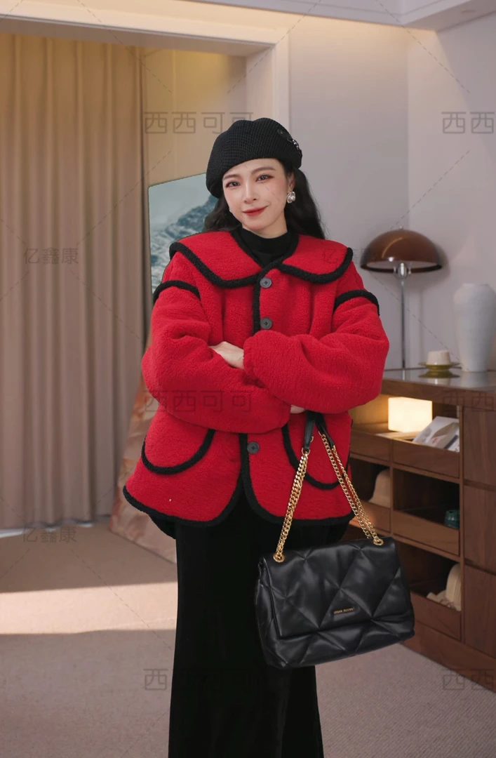 可可韩版时尚小香风套装可外穿家居服冬季新款女保暖三层夹棉加厚